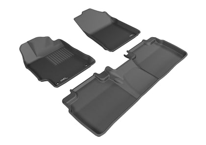 For 2015-2017 Toyota Camry Kagu Black All Weather Floor Mat Set