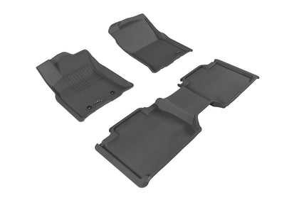 For 16-17 Toyota Tacoma Kagu Black All Weather Floor Mat Set
