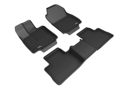 For 2019-2020 Toyota RAV4 Kagu Black All Weather Floor Mat Set 4pc.