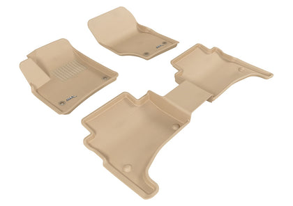 All Weather Floor Mat Set For VOLKSWAGEN TOUAREG 2003-2010 KAGU TAN R1 R2