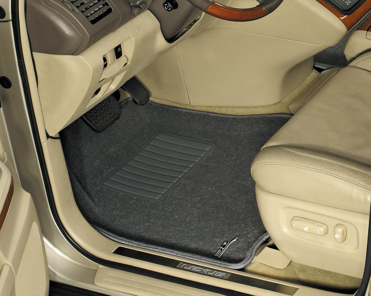 For 2007-2012 Hyundai Santa Fe Gray Carpet Front All Weather Floor Mat Set