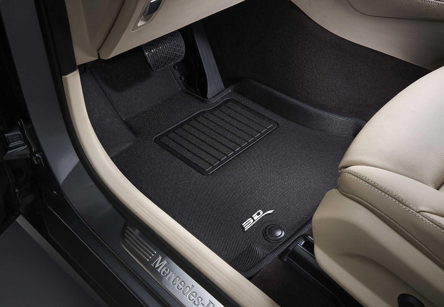 For 14-20 Chevrolet Impala R1 KAGU Carbon Pattern Black All Weather Floor Mat
