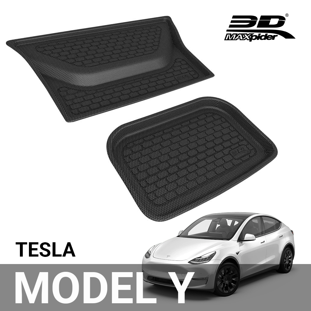 3D MAXpider Rubber Cargo Liner for 2020-2021 Tesla Model Y Lower Cargo Bay – Custom Fit All-Weather Kagu Series (NOT FIT 7-SEAT)