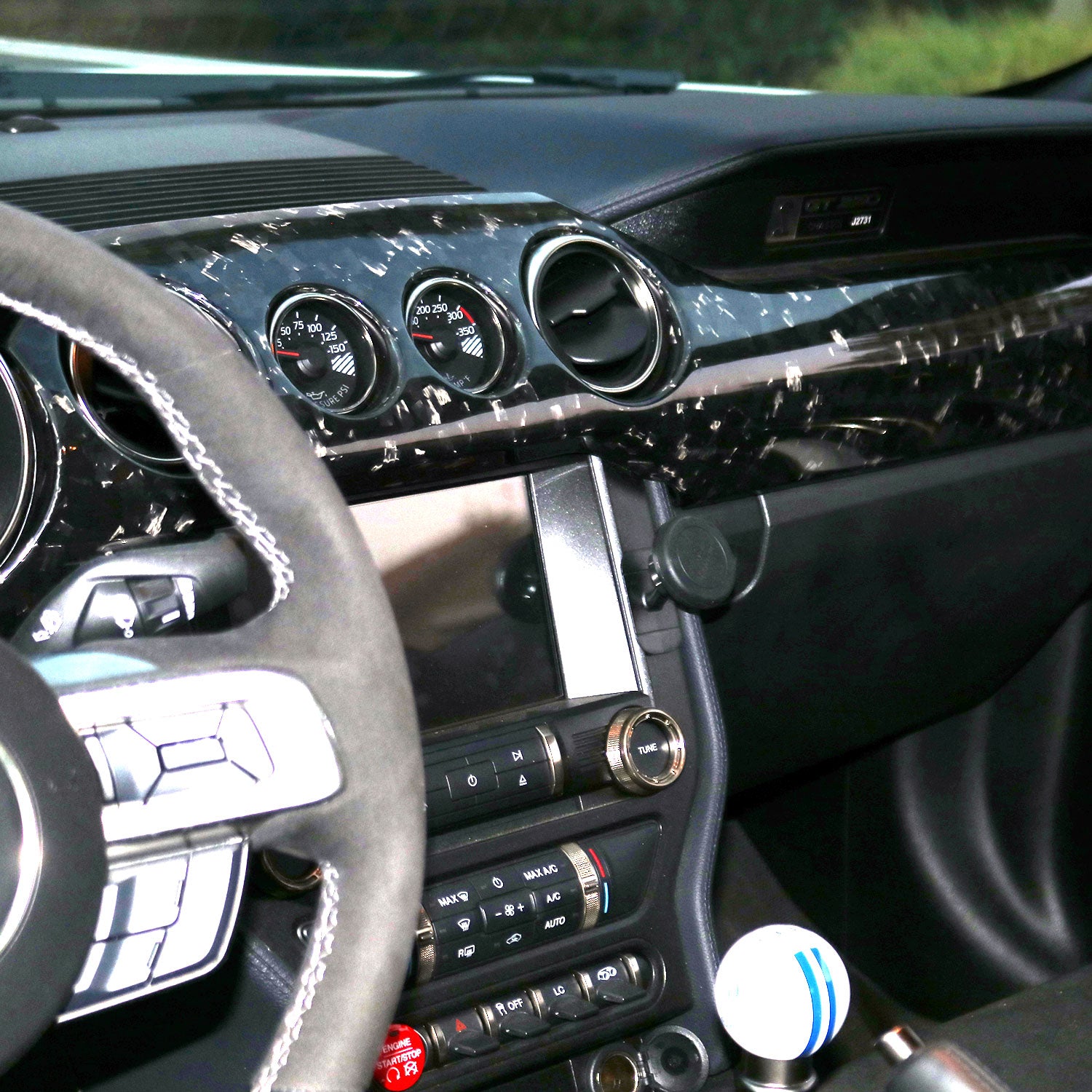 Carbon Fiber Dashboard Cover PJFUS Red Real Carbon Fiber Car Co-Pilot ...
