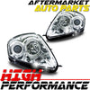 Clear Lens Chrome Housing Projector Headlights With LED Halo Fits Eclipse 00-05