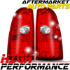 For Chevy Silverado GMC Sierra Altezza Chrome Housing Red Lens Tail Lights Lamps