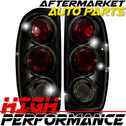 For 1998-2004 Nissan Frontier Altezza Style Black Housing Smoke Lens Tail Light