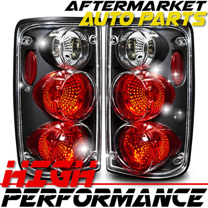 For 1989-1995 Toyota Pick Up Altezza Black Housing Clear Lens Tail Lights Lamps
