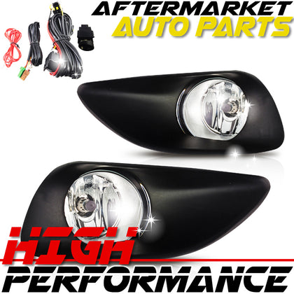 For 2006-2010 Toyota Yaris 4 Door OE Style Clear Lens Chrome Fog Lights Lamps