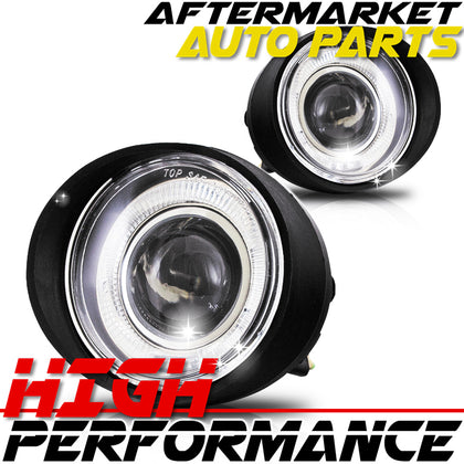 For Infiniti Nissan Chrome Housing Halo Projector Clear Lens Fog Lights Lamps