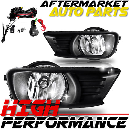 For 2007-2009 Toyota Camry Clear Lens Chrome Housing Bumper Fog Lights Lamps Kit