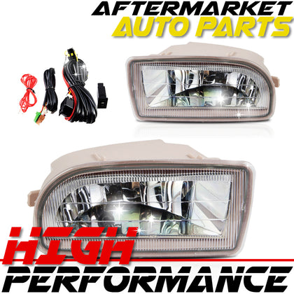 For 1998-2007 Toyota Land Cruiser Clear Lens Chrome Housing ABS Fog Lights Lamps