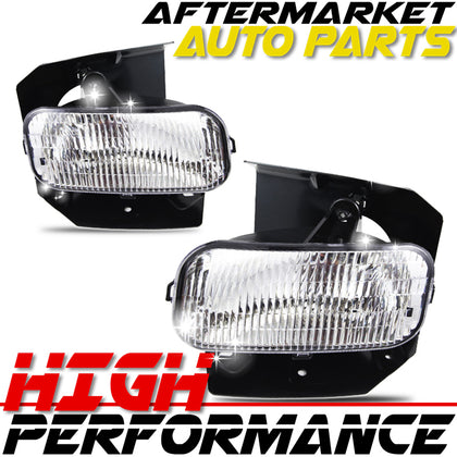 For Ford F150 F250 Expedition Clear Lens Chrome Housing Bumper Fog Lights Lamps