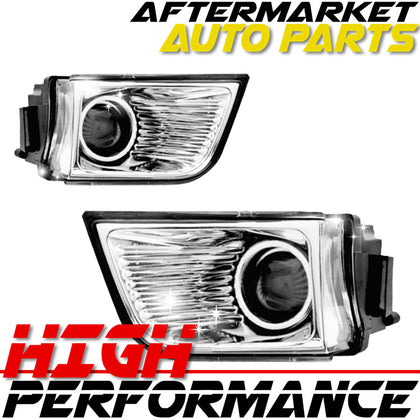 For 2003-2005 Toyota 4Runner Clear Lens Chrome Housing ABS Fog Lights Lamps