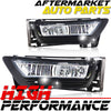 Chrome Housing Clear Lens Fog Light Lamps Kit Fits 2013-2014 Honda Accord 4-Door